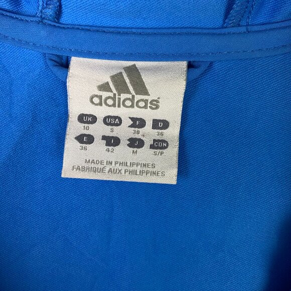 Vintage Adidas Climaproof Jacket Women's Small Hooded Full Zip Blue 2005 Y2K - Picture 7 of 11
